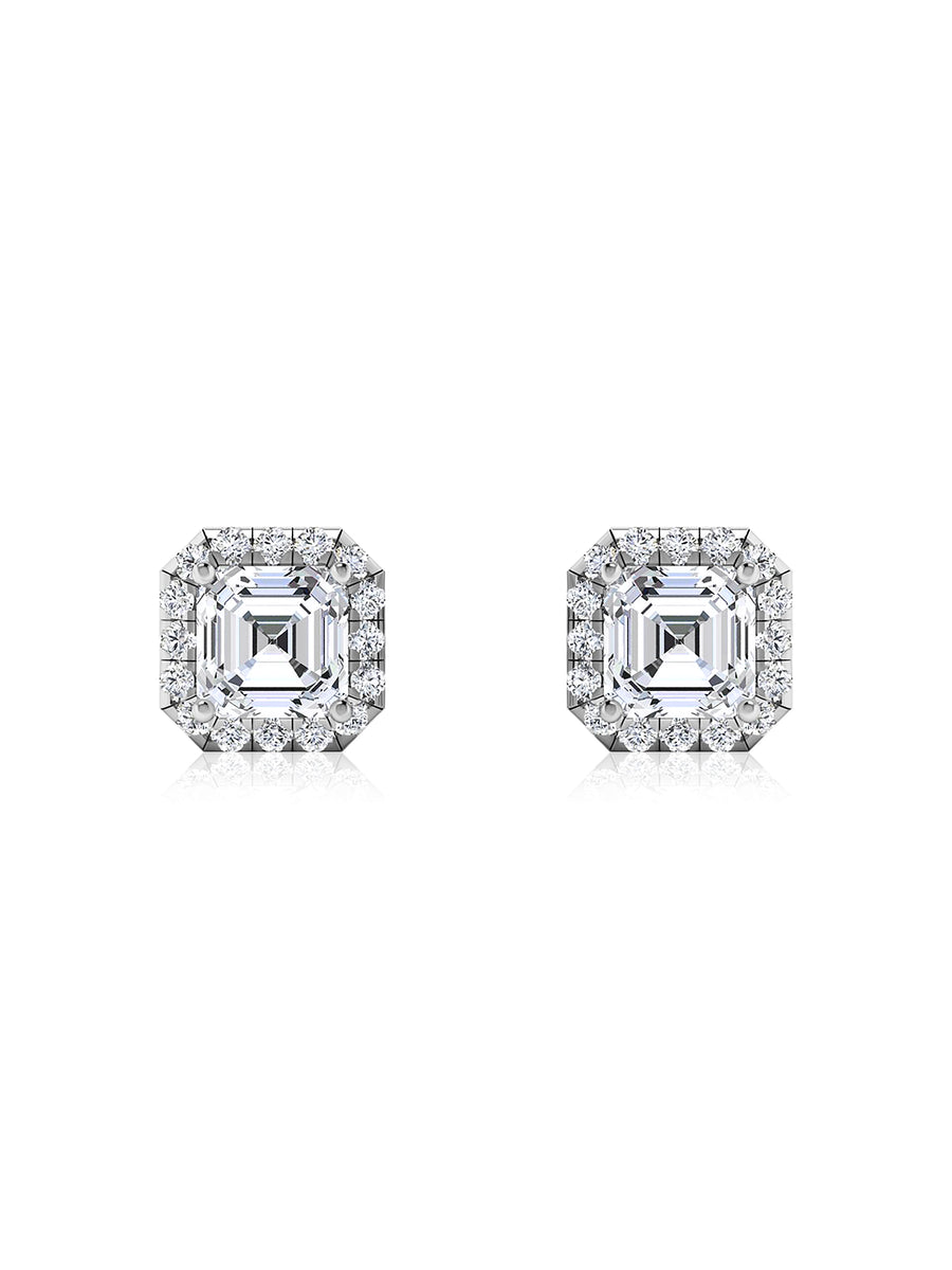 1.5 Carat Asscher Stud Earrings