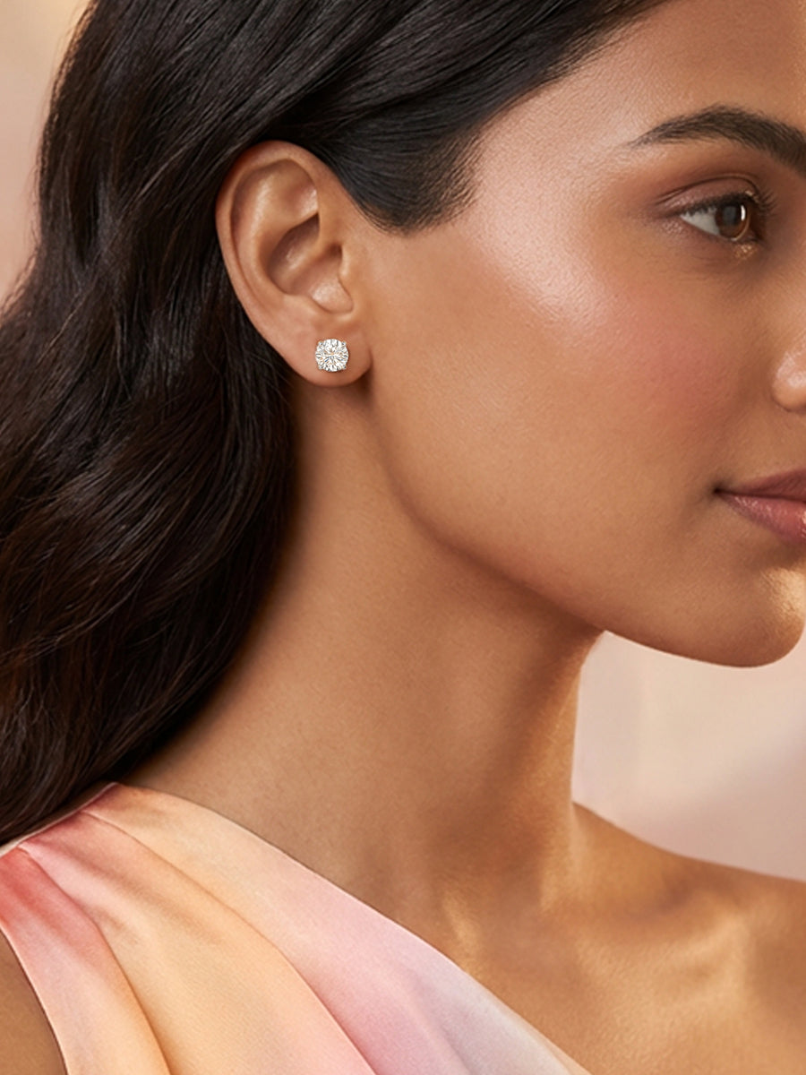 1.50 Ct. Lab Diamond Solitaire Earrings For Women