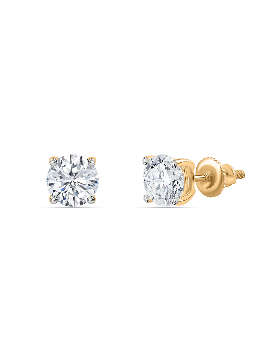 1.50 Ct. Lab Diamond Solitaire Earrings For Women