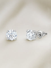 1.50 Ct. Lab Diamond Solitaire Earrings For Women