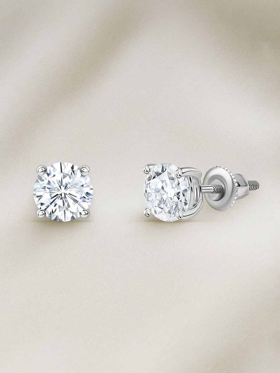 1.50 Ct. Lab Diamond Solitaire Earrings For Women