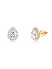 Luster Pear Lab Grown Diamond Stud Earrings