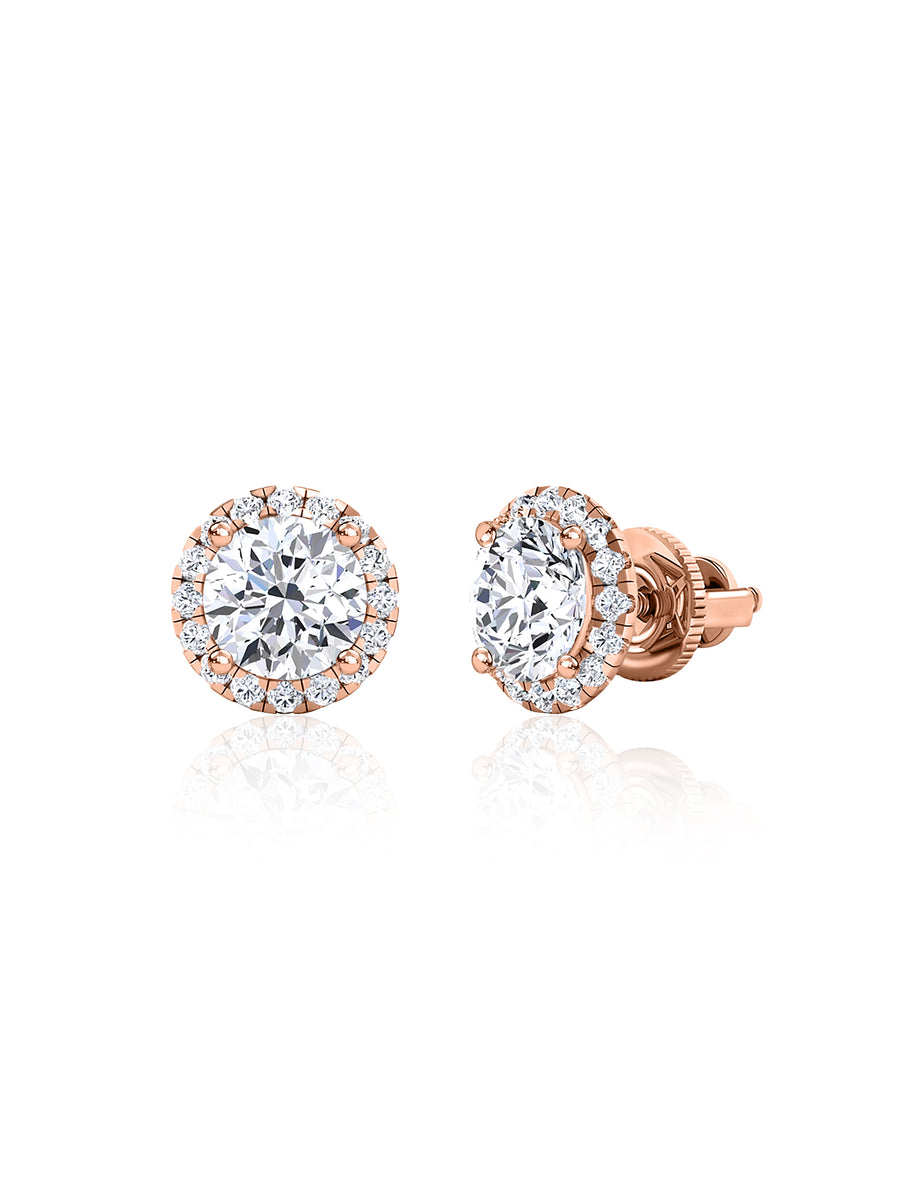 2 Carat Glow Lab Diamond Stud Earrings