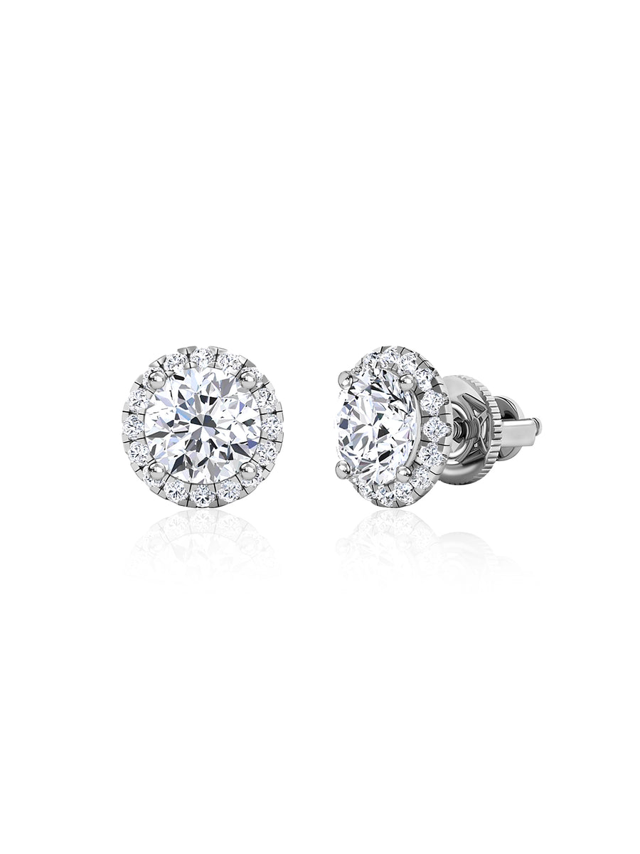 2 Carat Glow Lab Diamond Stud Earrings