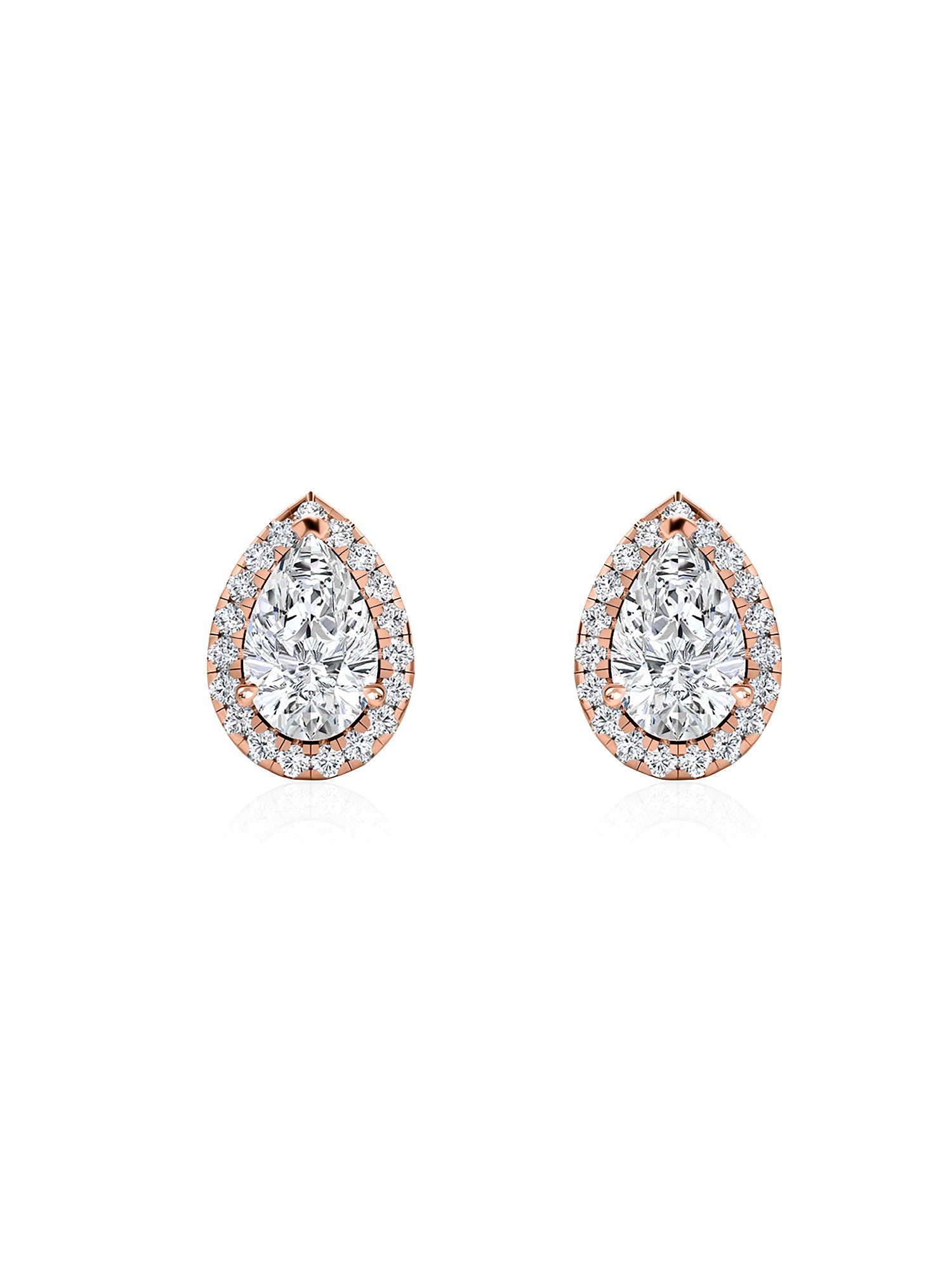 Luxe 2 Carat Pear Lab Grown Diamond Stud Earrings