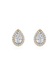 Luxe 2 Carat Pear Lab Grown Diamond Stud Earrings