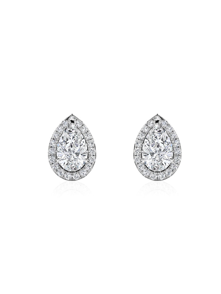 Luxe 2 Carat Pear Lab Grown Diamond Stud Earrings