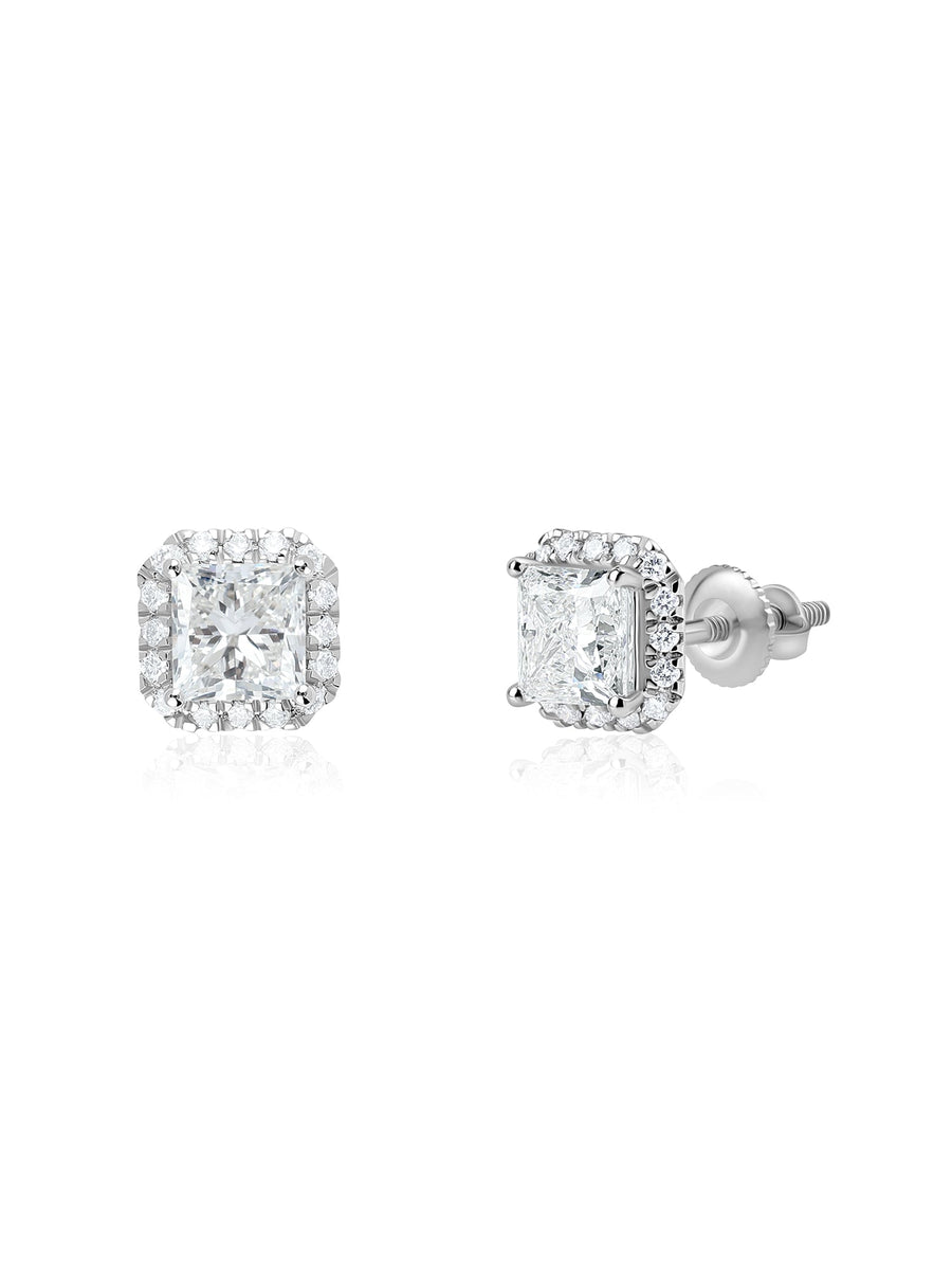 2 Carat Crowned Glow Studs