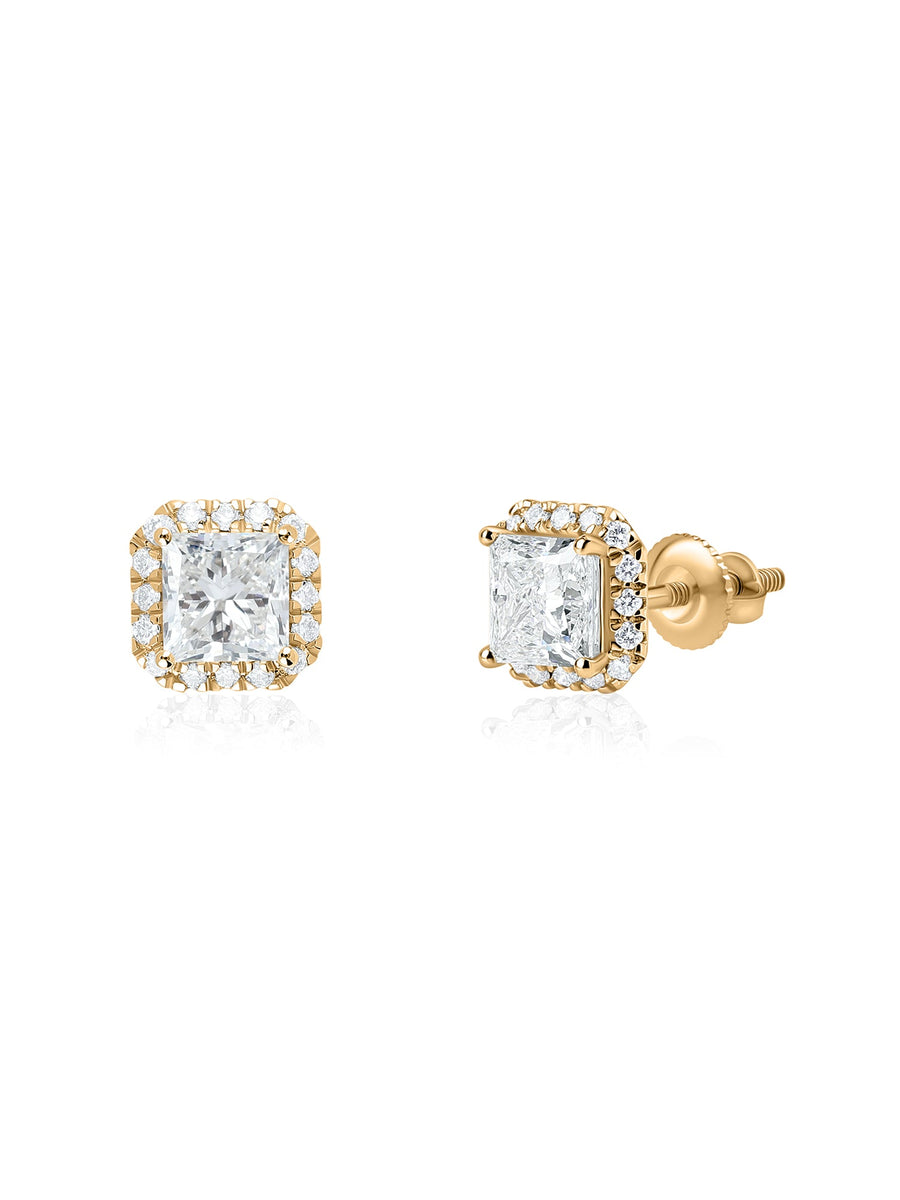 2 Carat Crowned Glow Studs