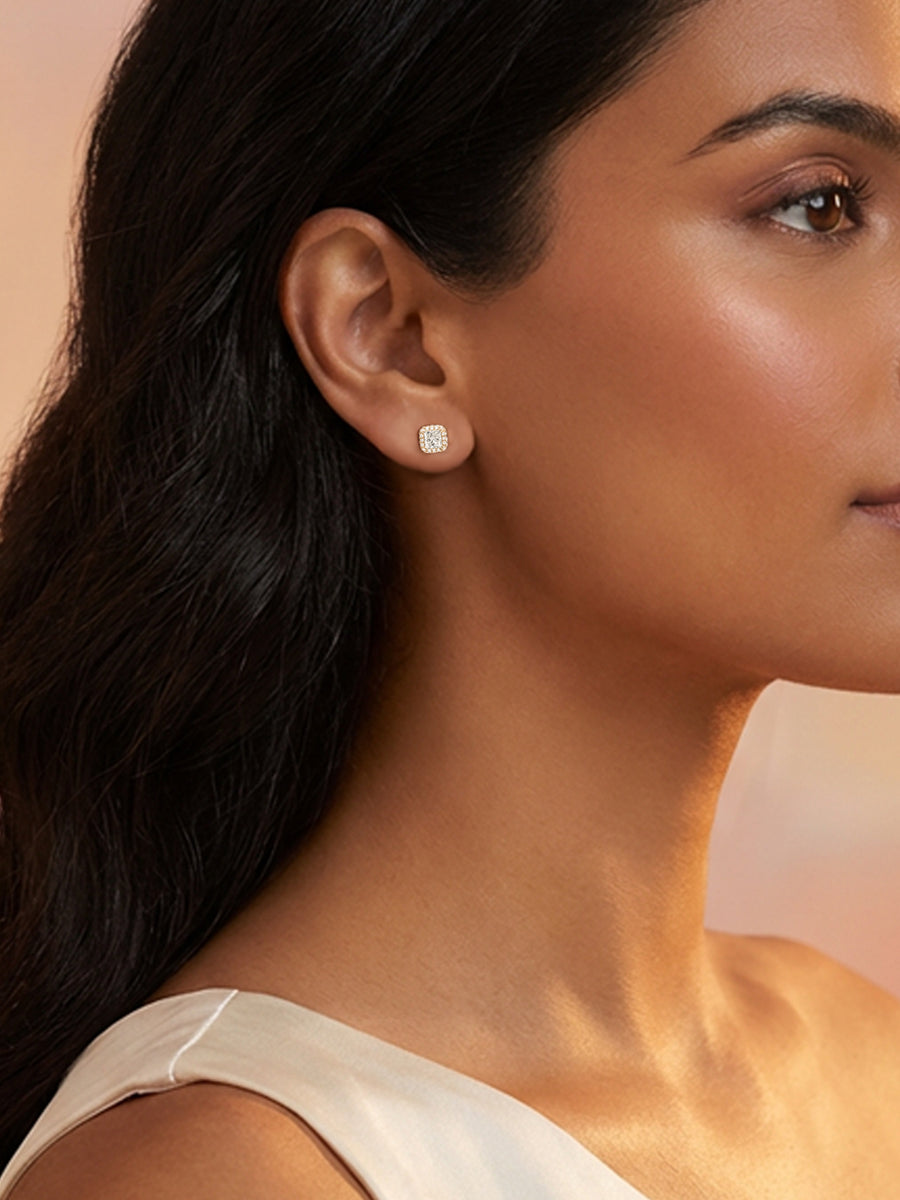 2 Carat Crowned Glow Studs