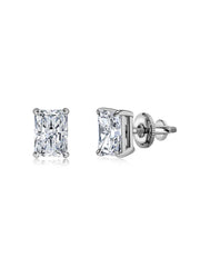 2 Carat Edge Radiant Stud Earrings
