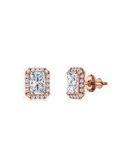 2 Carat Luxe Cut Radiants Stud Earrings