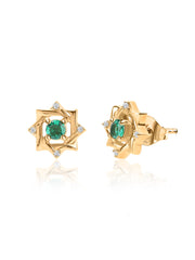 Stunning Squares Emerald Earrings For Women