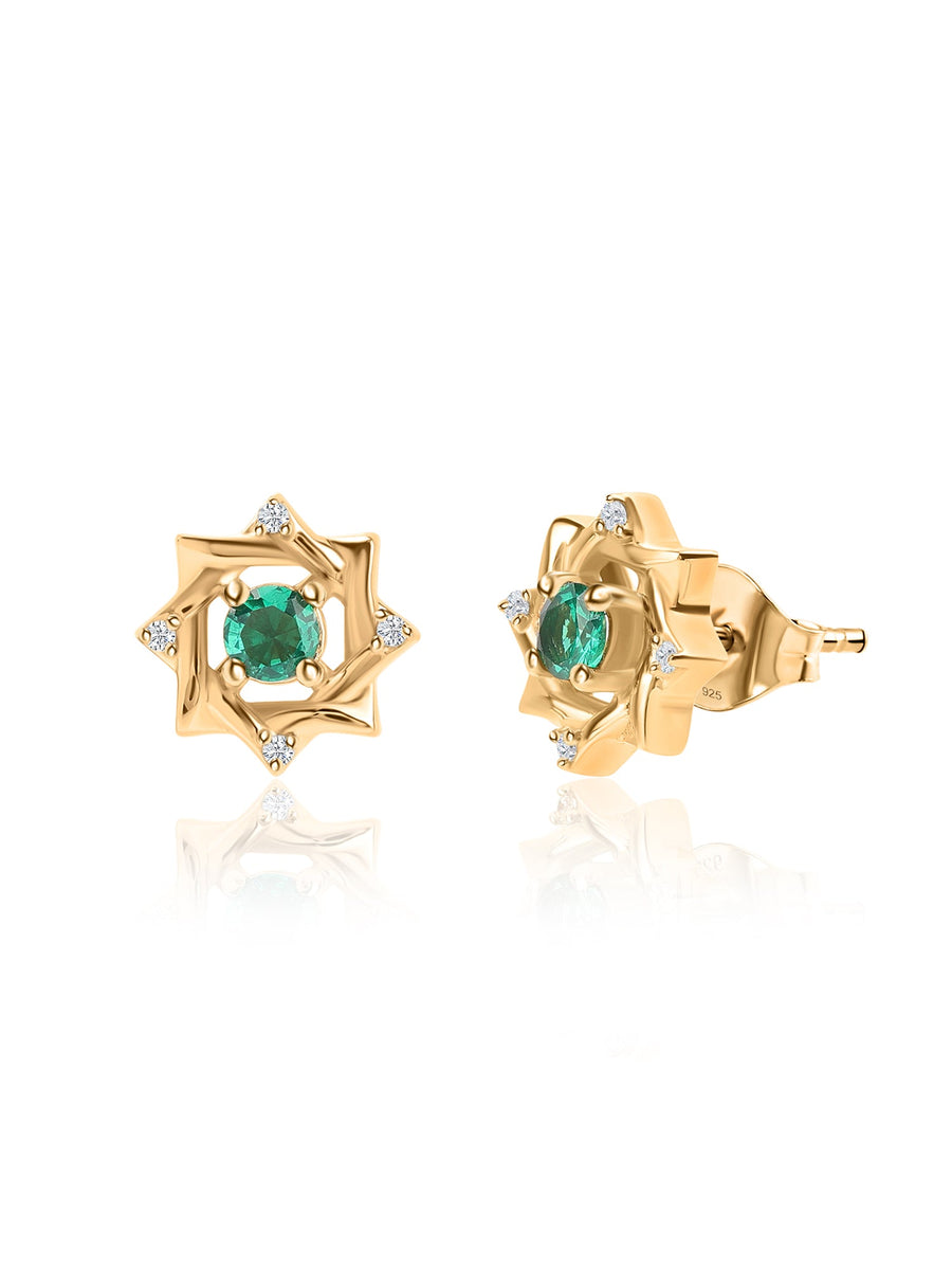 Stunning Squares Emerald Earrings For Women