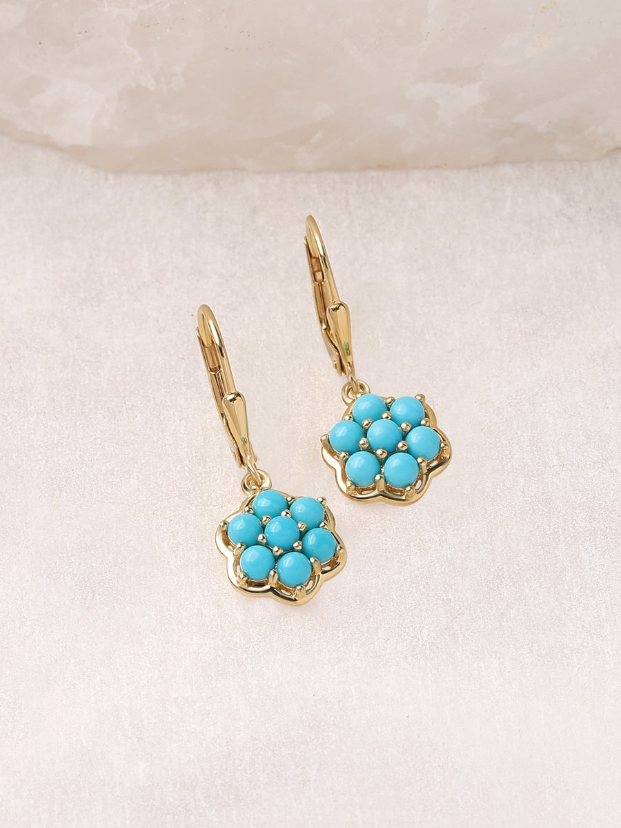 Turquoise Flower Earrings