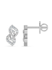 Lab Grown Leafy Affair Diamond Earrings In Gold