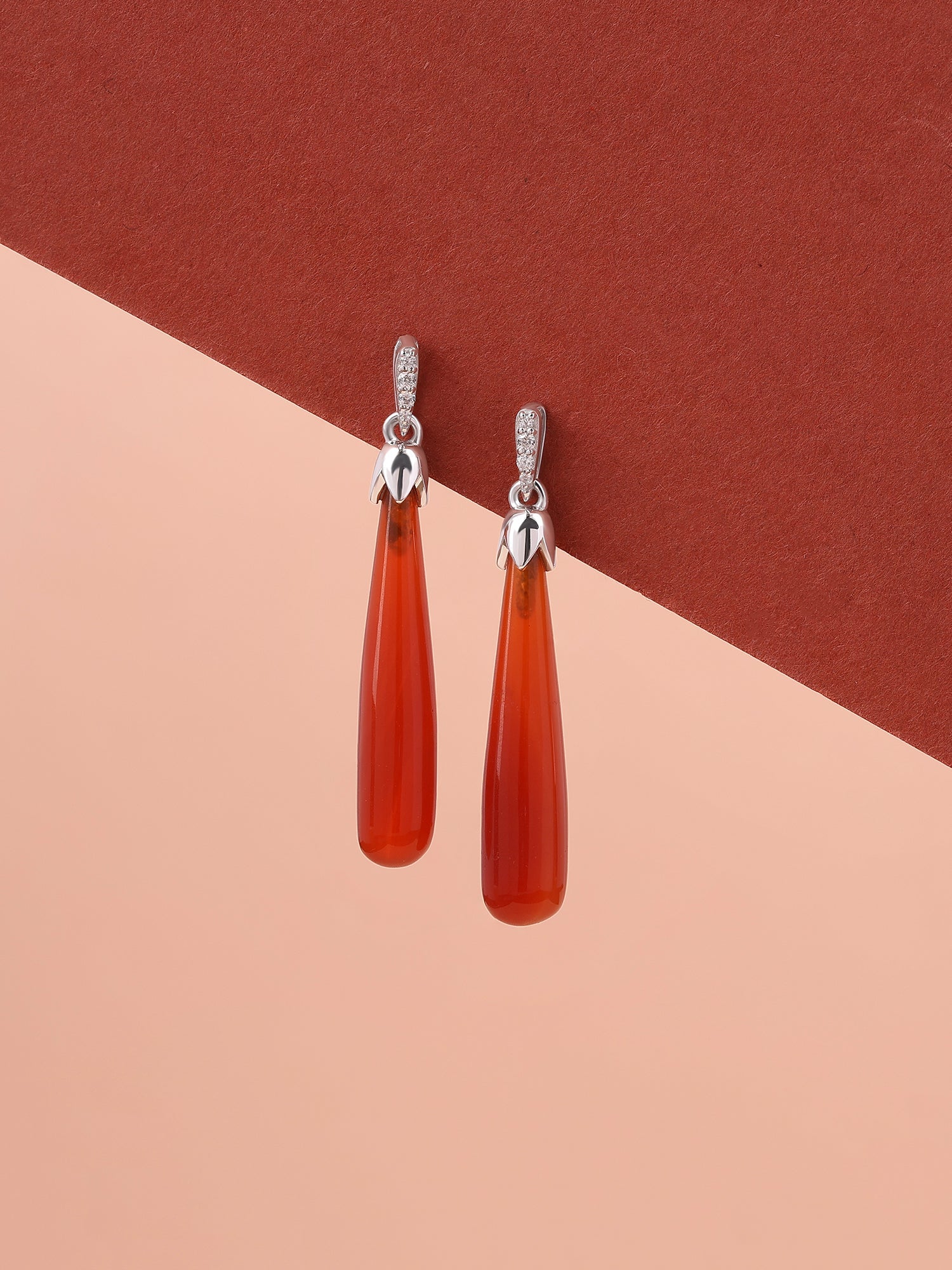 Red Onyx Drop Earrings