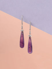 Natural Amethyst Drop Earrings