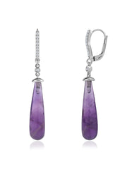Natural Amethyst Drop Earrings