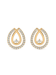 Drop Diamond Earrings In Yellow Gold_3