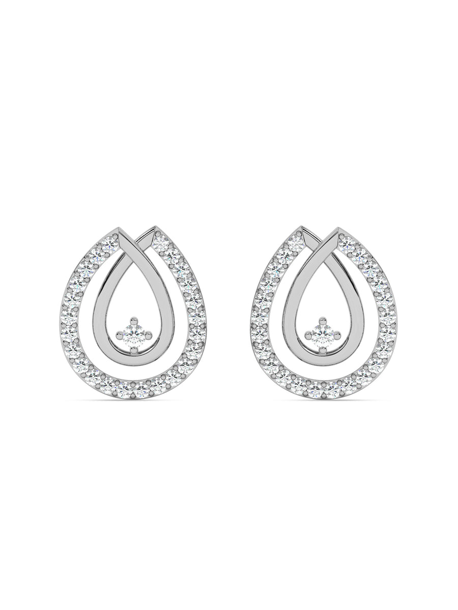 Lab Grown Drop Diamond Earrings In Gold