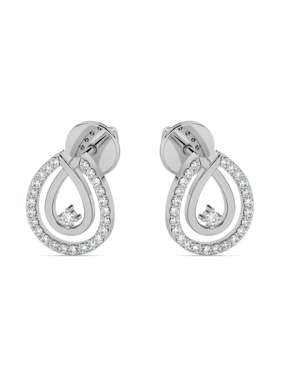Lab Grown Drop Diamond Earrings In Gold