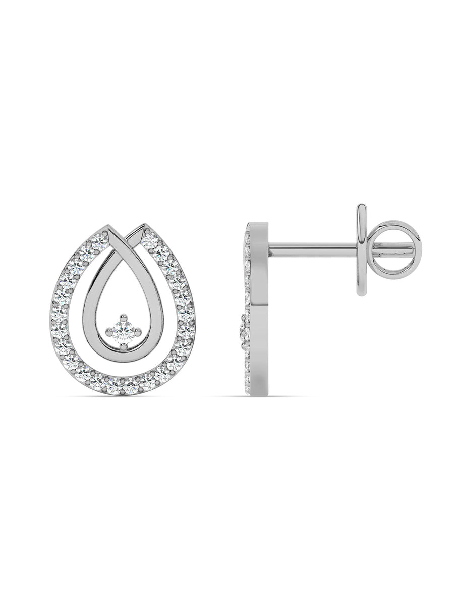Lab Grown Drop Diamond Earrings In Gold