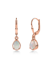 Natural Ethiopian Opal Drop Gold Earrings
