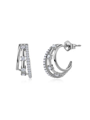 Lab Diamond Gold Huggie Hoop Earrings