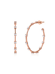Ornate Big Gold Lab Grown Hoops