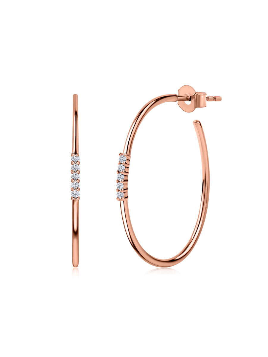 Ornate Sleek Daily Lab Grown Hoops