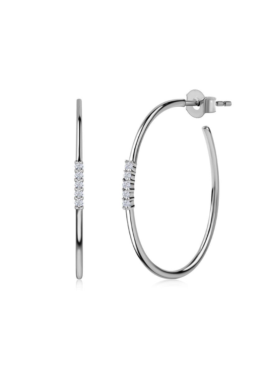 Ornate Sleek Daily Lab Grown Hoops