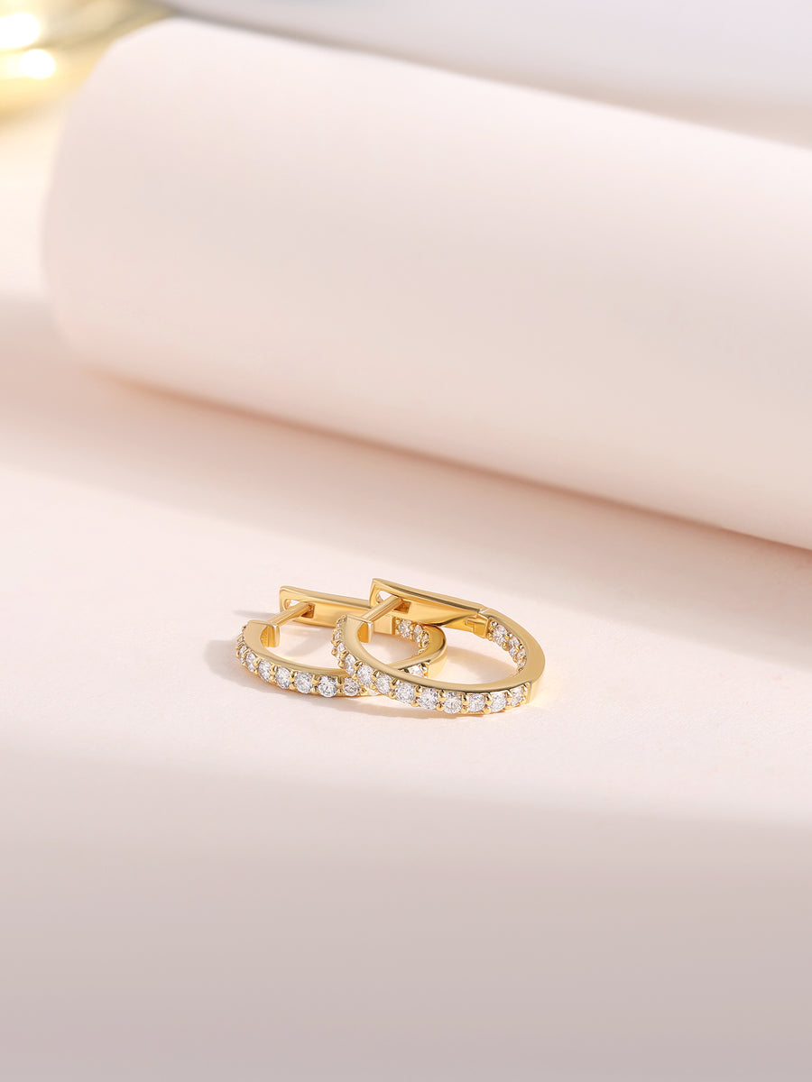 Gold Glow Lab Grown Hoops