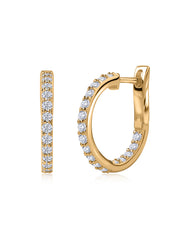Gold Glow Lab Grown Hoops