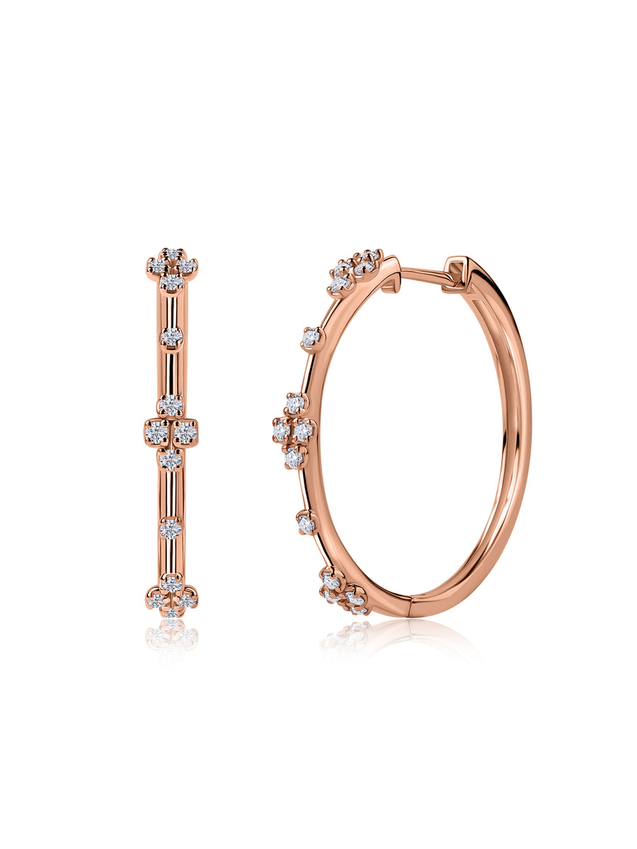 Bold Lab Grown Hoops In Gold