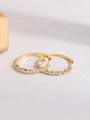 Luxe Lab Grown Linked Oval Hoop Earrings