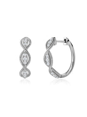 Lab Grown Infinity Twist Gold Hoops