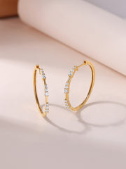 Lab Diamond Glimmer Hoop Earrings