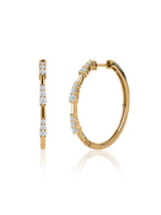 Lab Diamond Glimmer Hoop Earrings