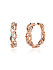 Ornate Lab Grown Swirl Hoops