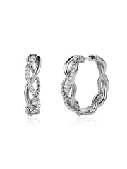Ornate Lab Grown Swirl Hoops