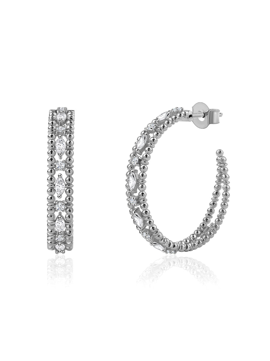 Dazzling Gold Everyday Glam Lab Grown Hoops