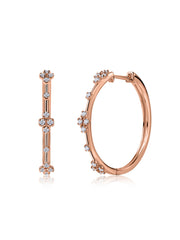 Lab Grown Gold Petal Everyday Hoops