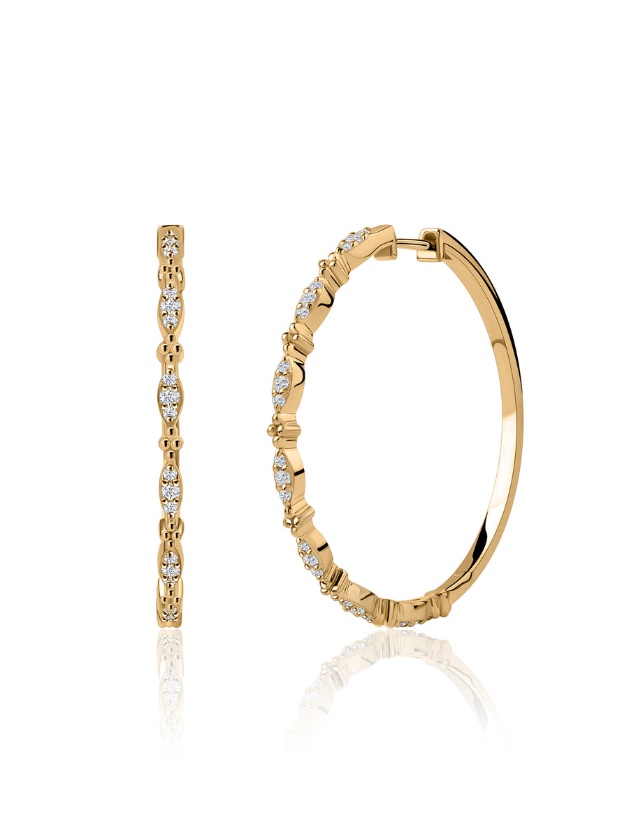 Ornate Lab Grown Trail Hoops