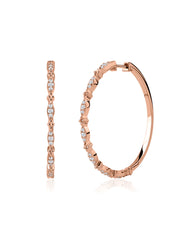 Ornate Lab Grown Trail Hoops