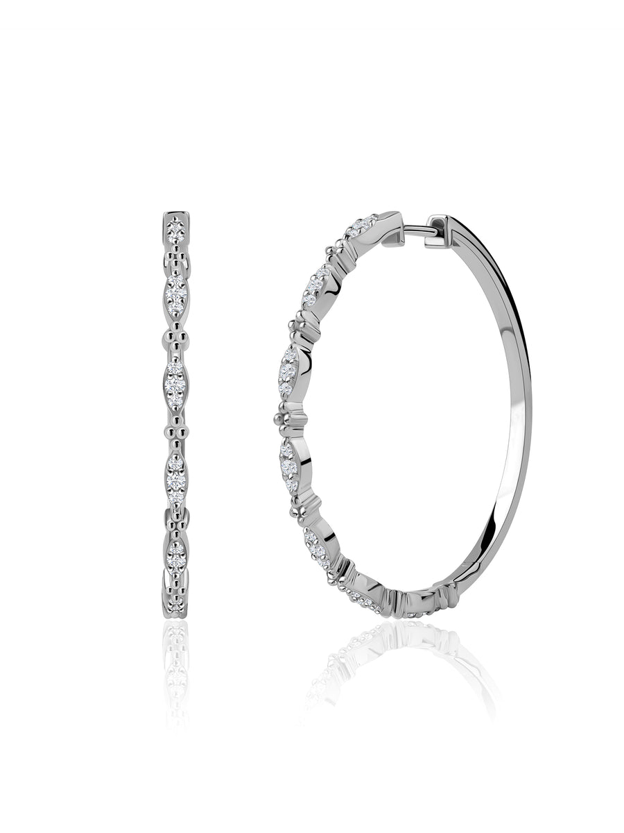 Ornate Lab Grown Trail Hoops