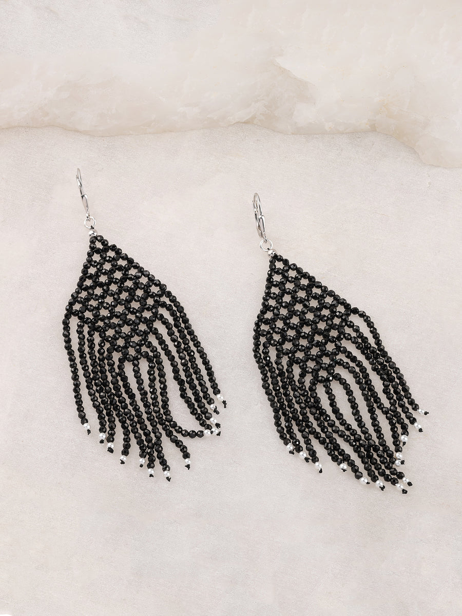Glamm Black Spinel Earrings