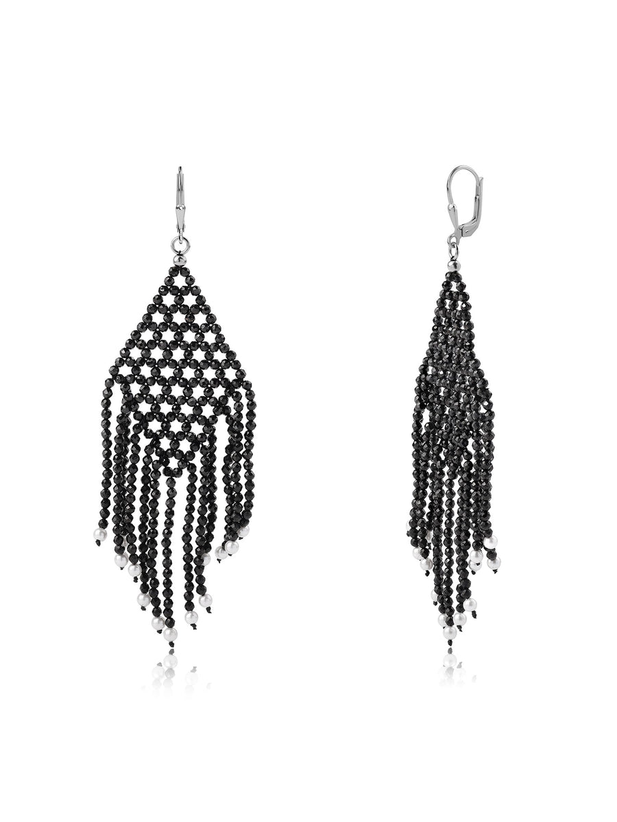 Glamm Black Spinel Earrings