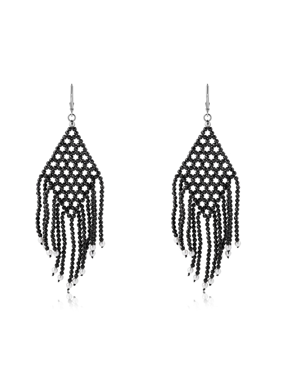 Glamm Black Spinel Earrings
