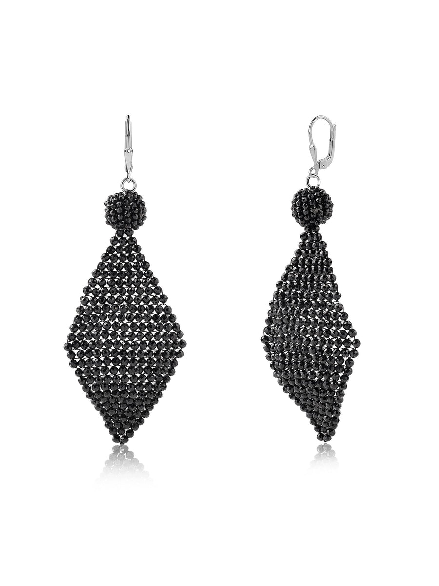Black Spinel Cocktail Earrings